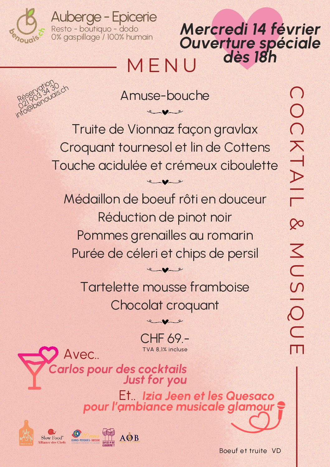 Concert de Saint-Valentin avec les Quesaco